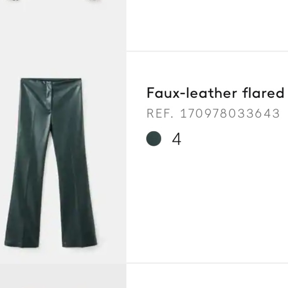 NWT green teal faux leather pants